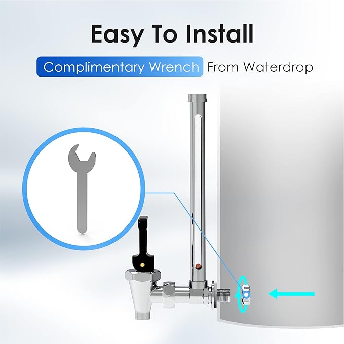Waterdrop Sight Glass Spigot, Replacement for The Berkey® Gravity-Fed Water Filtration System, Clear View Water Level with Red Floating Ball, Durable Metal Material-Ruum Studio Home