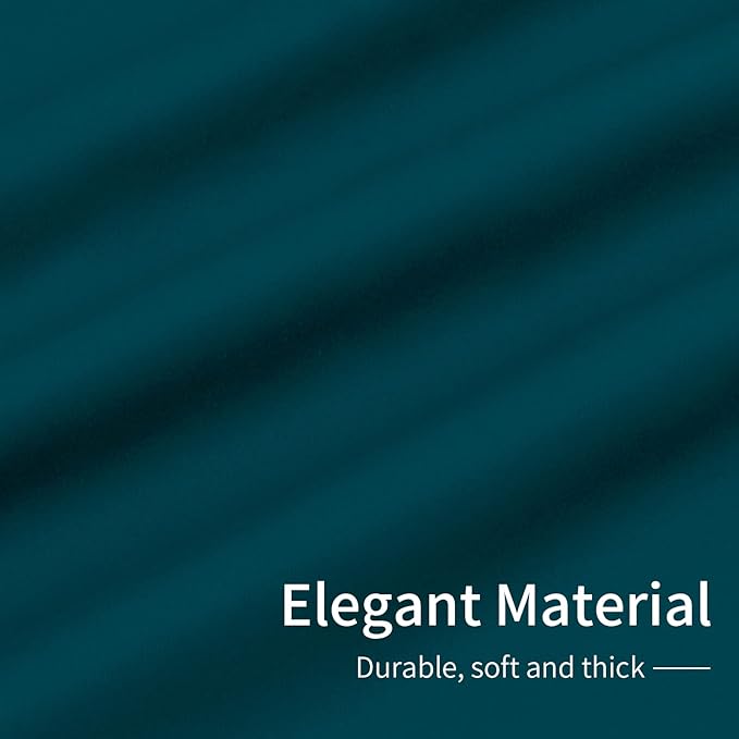 Easy-Going Blackout Curtains for Bedroom, Solid Thermal Insulated Grommet and Noise Reduction Window Drapes, Room Darkening Curtains for Living Room, 2 Panels (42x95 in, Peacock Blue)-Ruum Studio Home