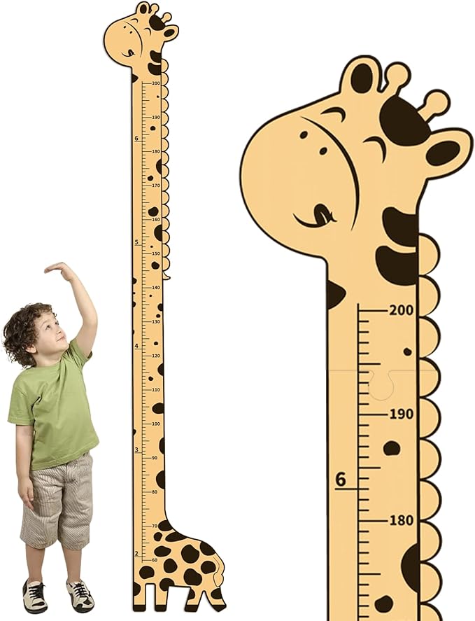 Wooden Growth Chart for Kids,Giraffe Height Chart for Boy Girls,Measuring Board for Kids Height,for Child's Room,Nursery Decor Decoration Wall Art (giraffe)-Ruum Studio Home