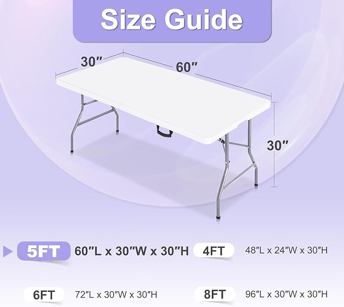 ABCCANOPY 5 FT Pink Spandex Table Cover Stretch Fitted Wrinkle Resistant Tablecloth Reuse for Rectangular Folding Table Patry Event Wedding Banquet Protector