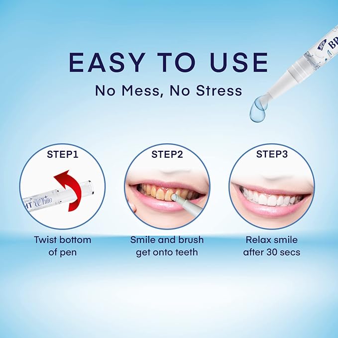 Teeth Whitening Pen (4 Pens) for Teeth Whitening, 40+ Uses, Effective, Painless, No Sensitivity, Travel-Friendly, Beautiful White Smile, Mint Flavor-Ruum Studio Home