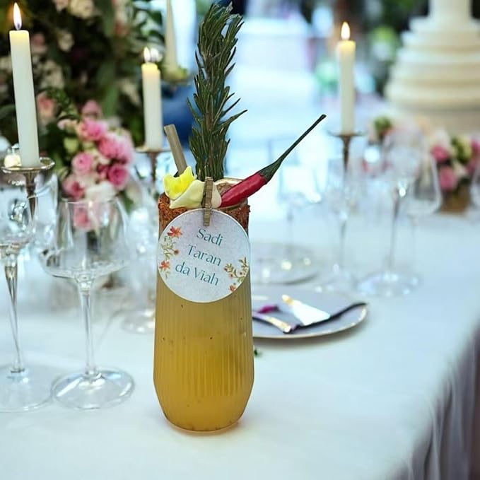 24 Pack Ribbed Origami Ripple Plastic Glasses, 12-9 Ounce Stemless Champagne Flutes & 12-12 Ounce Cups, BPA-Free Disposable Shatterproof Toasting Glasses for Weddings, Bars, and Events (Gold Rim)-Ruum Studio Home