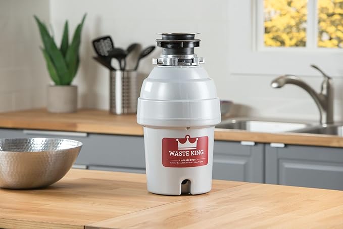 Waste King Garbage Disposal for Kitchen Sink with Power Cord, Food Waste Disposer, L-8000-Ruum Studio Home