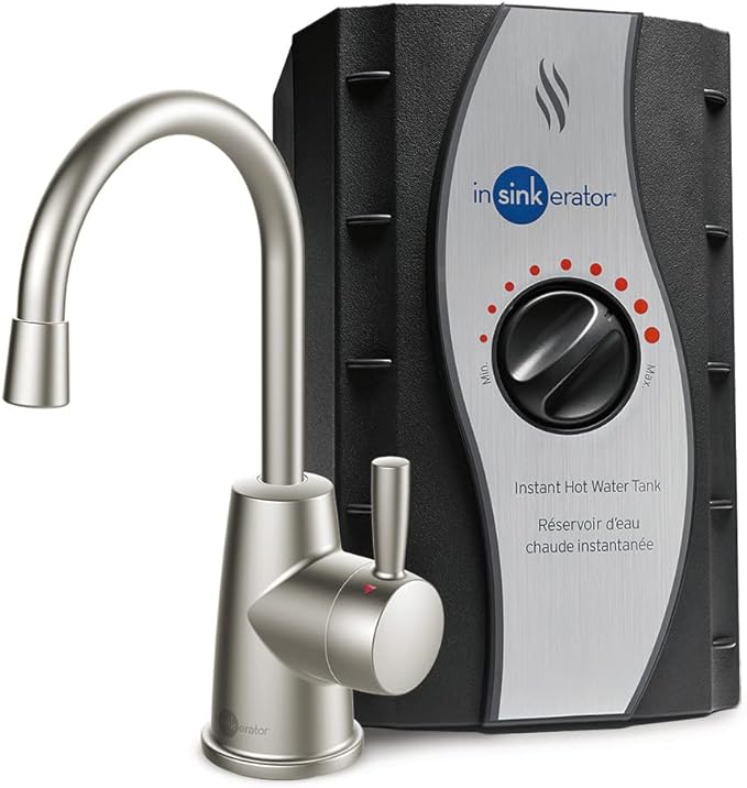 InSinkErator HOT250 Instant Hot Water Dispenser System, Single-Handle Faucet & F-1000S Standard Under Sink Water Filtration System for Instant Hot and Cold Water Dispenser System-Ruum Studio Home