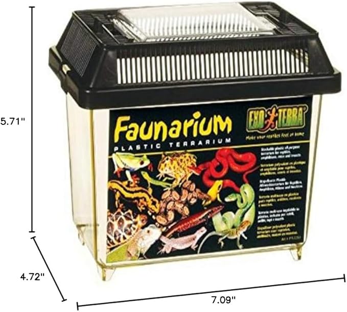 Exo Terra Faunarium, Plastic Reptile Terrarium, Mini, PT2250-Ruum Studio Home