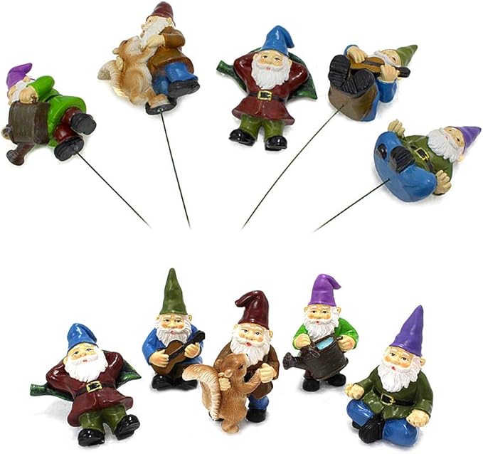 Garden Miniature Gnomes Set of 5PCS,Happy Life Gift for Outdoor Fairy Garden Yard Lawn Décor-Ruum Studio Home