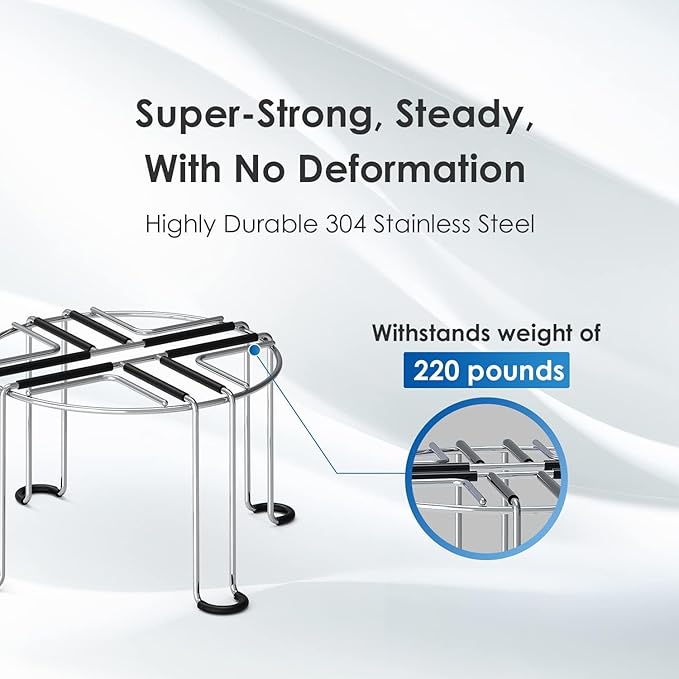 Waterdrop Water Filter Stainless Steel Stand, with Rubberized Non-Skid Feet, Replacement for Berkey® Water Filter System, King Tank Gravity-fed Water Filter System-Ruum Studio Home