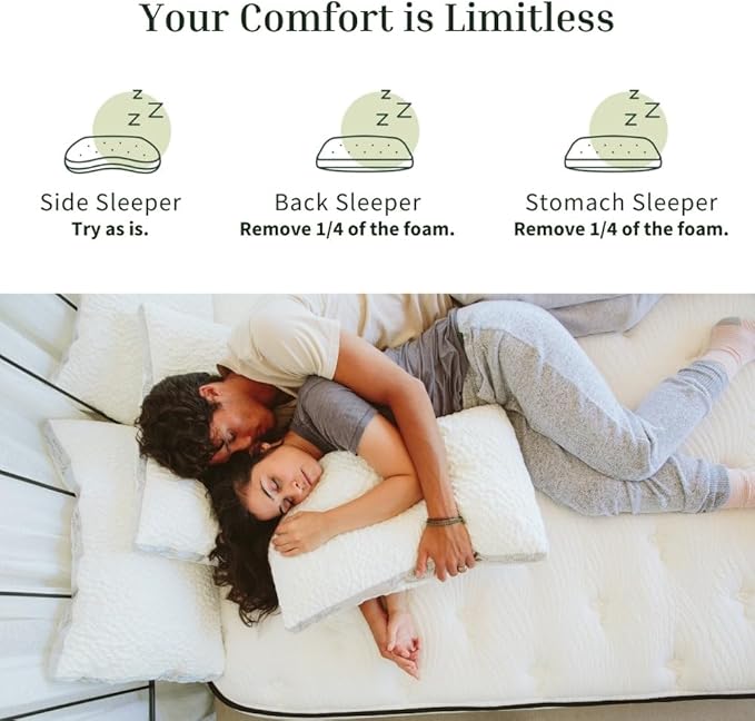 Nest Bedding Easy Breather Memory Foam Pillow Side Sleeper