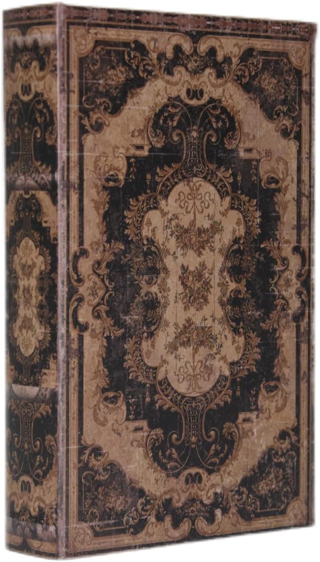 Decorative Storage Box for Home Decor - Vintage Faux Wood Book Box with Magnetic Lock, Hidden Jewelry & Remote Storage, Coffee Table Books Decor, Shelf Decor Accents (M Size, 10.2") -5-05-Ruum Studio Home