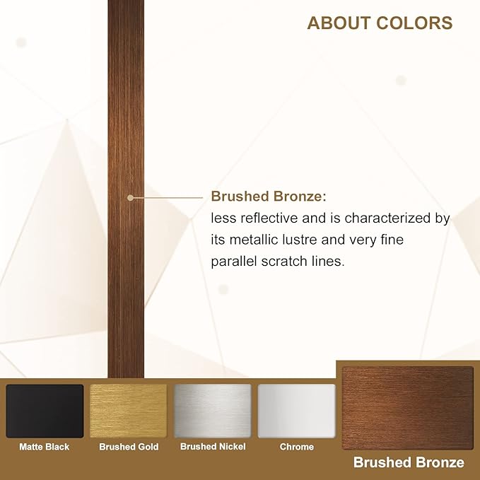 ANDY STAR Bronze Bathroom Mirror, 24x40 Inch Bronze Oval Mirror for Bathroom with Stainless Steel Metal Frame, Oblong Mirror for Bathroom, Living Room, Entryway-Ruum Studio Home