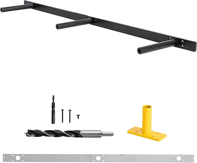 38'' Heavy-Duty Floating Shelf Bracket, Hidden Shelf Bracket for Fireplace Racks and Shelves, if Installed on Studs, max Load of 210 pounds, 38 inches (with Ease kit)-Ruum Studio Home