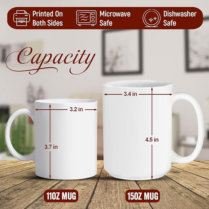 Personalized Coffee Mug Gift For Men, Customized Choose Name White Cup 11oz Or 15oz, Unique Steampunk Design Ceramic Cup, Custom Clock Themed Decorative Cup, Steampunk Decor Mug-Ruum Studio Home