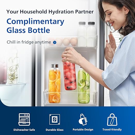 Reverse Osmosis Water Filter Countertop, PHILIPS Compact 5-in-1 RO Water Filtration System Purifier Dispenser with Aquaporin Technology Tested by NASA, NSF/ANSI 372 Certified, Reduce TDS-Ruum Studio Home