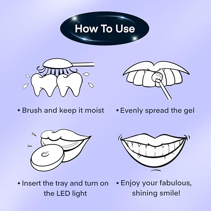 American Teeth Whitening Kit, Teeth Whitening Gel, Pen, Whitening Trays with Light, 25 Uses, Whiten Up to 8 Shades in 1 Week, 2025 Powerful Teeth Whitener-Ruum Studio Home