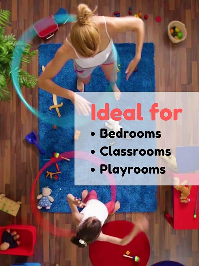 KOECKRITZ Soft and Colorful Kids Classroom Area Rugs (Passes Flammability Pill Test) Many Sizes and Bright Colors to Select from (4' x 4', Froggy)-Ruum Studio Home