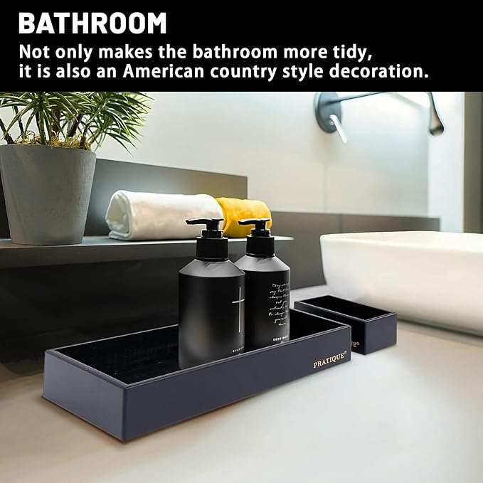 Bamboo Drawer Organizer - Kitchen Utensil Organizer Silverware Tray Cutlery Holder,Office Desk Supplies and Accessories,8.9 * 3 * 2.6inch,Black-Ruum Studio Home