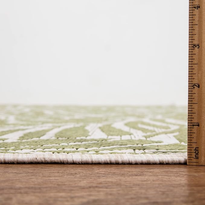 Keen Home Design Terrace Outdoor Area Rug - 5x8 Washable Indoor/Outdoor Rug for Patio, Kitchen, Balcony, Beach, Garden, Deck and Porch, Size: 5'3"x7'7"-Ruum Studio Home