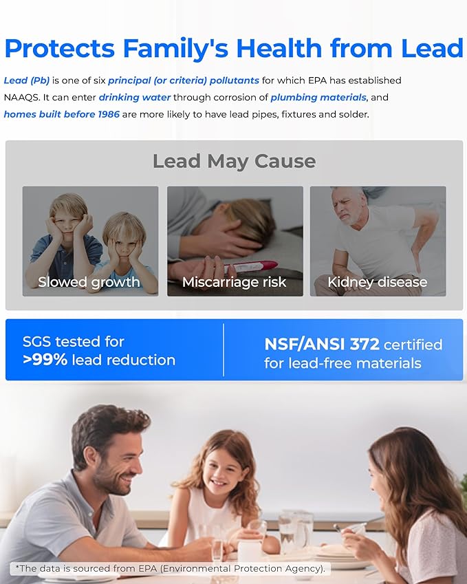 Waterdrop G3P800 Reverse Osmosis System, 800 GPD Fast Flow, NSF/ANSI 42 & 53 & 58 & 372 Certified, 3:1 Pure to Drain, Tankless Under Sink RO Water Filter System, LED Purifier, Smart Faucet-Ruum Studio Home