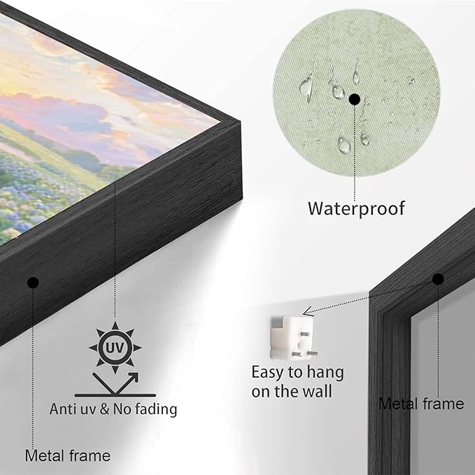 The hydrangea scenery all over the lake at sunset is suitable for posting in the living room bedroom office landscape poster wall painting-Ruum Studio Home