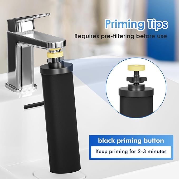 Purewell PF-2 Black 2-Stage Purification Elements, Replacement Filters for ProOne® and Berkey® Filters, ProOne® Big+ or Berkey® Big+ Gravity Water Filter System and Purewell System (2 Pack, K Series)-Ruum Studio Home