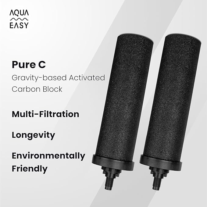 AquaEasy BB9 Activated Carbon Water Filter Candle(4 Pcs) Replacement Gravity Water Filter Candle Compatible With Gravity Filter System-Ruum Studio Home