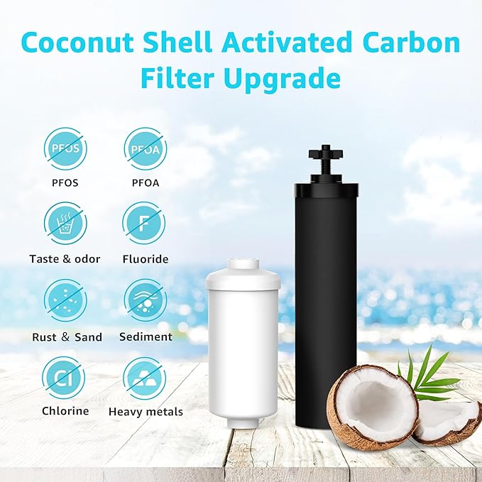 AQUACREST NSF/ANSI 42&372 Standard Water Filter, Replacement for Berkey® Gravity Water Filter System, Berkey® BB9-2® Black Filters & PF-2® Fluoride Filters-Ruum Studio Home