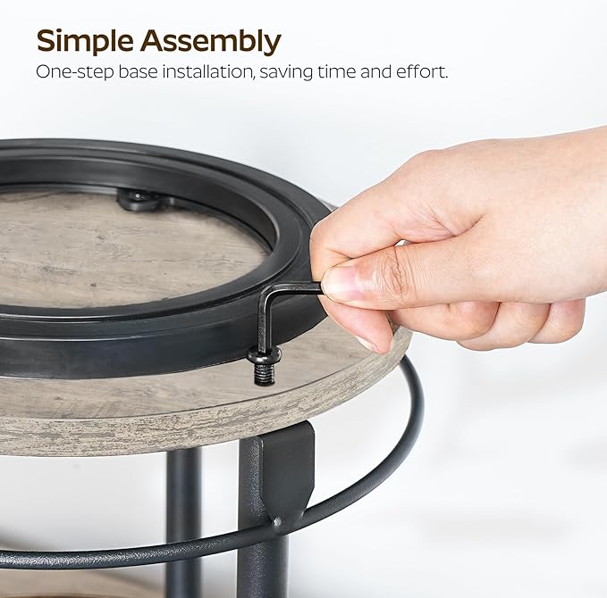Lazy Susan Organizer, Rotating Spice Rack, 2 Tier Spice Turntable Organizer, Industrial Turntable Spice Holder, for Kitchen Countertop and Cabinet, Compact and Versatile, Greige SR22BG-Ruum Studio Home