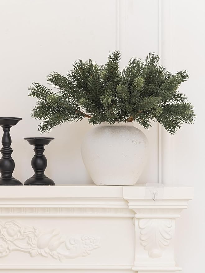 MISSPIN 12 Pcs 19.5 Inches Christmas Cedar Branches, Cedar Artificial Christmas DIY Crafts Faux Branches for Xmas Indoor Outdoor Home Decor-Ruum Studio Home