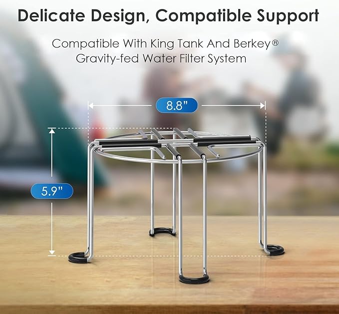 Waterdrop Water Filter Stainless Steel Stand, with Rubberized Non-Skid Feet, Replacement for Berkey® Water Filter System, King Tank Gravity-fed Water Filter System-Ruum Studio Home