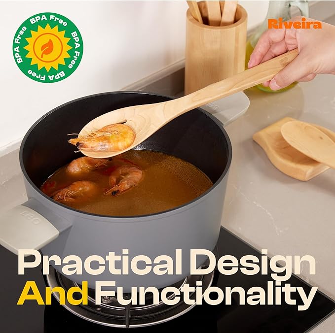 Riveira Maple Wooden Spoons for Cooking Set of 9 – Natural Maple Wooden Cooking Utensils, Wooden Spatula, Wooden Spoon - Premium Quality Wooden Utensil Set for Non-Toxic Cooking-Ruum Studio Home