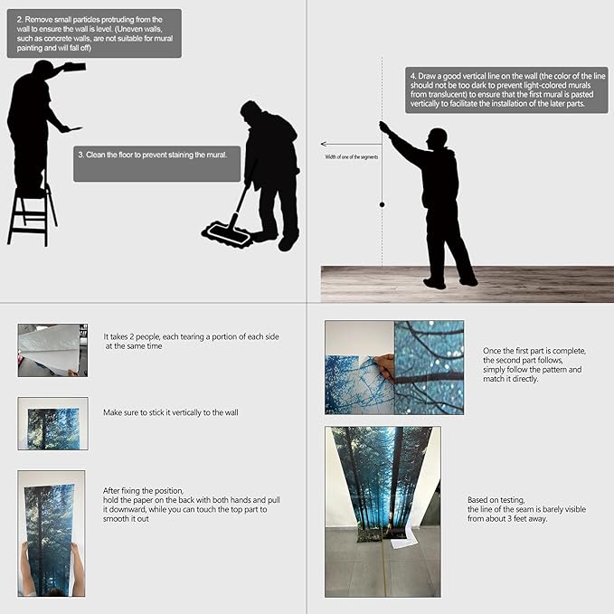 Beach Wall murals Peel and Stick Wallpaper for Bedroom Living Room - 96"x137"