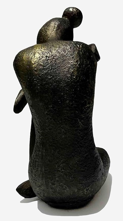 Unique Decorative Girl Thinker Bookends, Book Stopper Holder Nonskid, Book Ends for Shelves Living Room Office Home Decor, Resin, 1Pair/2Piece 6.5''-Ruum Studio Home