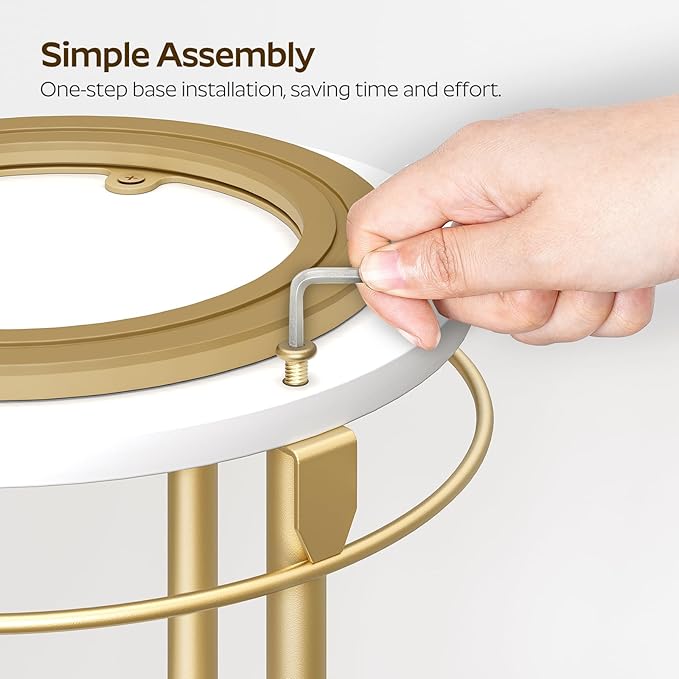 Lazy Susan Organizer, Rotating Spice Rack, 2 Tier Spice Turntable Organizer, Industrial Turntable Spice Holder, for Kitchen Countertop and Cabinet, Compact and Versatile, White and Gold SR22DW-Ruum Studio Home