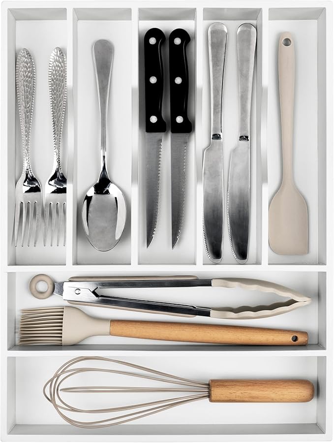 Kitchen Silverware Drawer Organizer and Storage Deep Cookware Utensil Cutlery Rack Office Drawer Organizer Tray Amazon Basics Kitchen Home Gadgets Rv Storage Solutions Wedding Registry Must Haves 2025-Ruum Studio Home