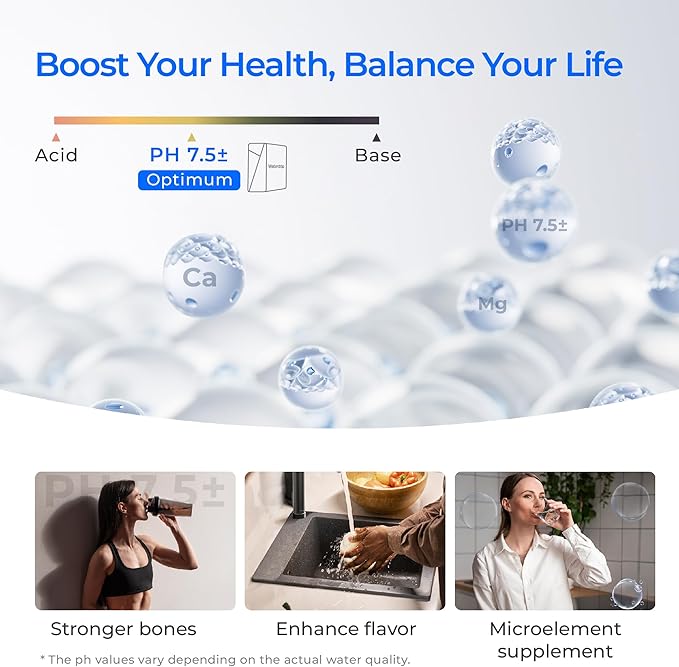 Waterdrop X16-Alkaline Tankless Reverse Osmosis System, NSF/ANSI 42&58&372 Certified, 1600 GPD RO Filter System, 11-Stage Filtration, UnderSink, 3:1 Pure to Drain, Alkaline Mineral pH+, BPA Free-Ruum Studio Home