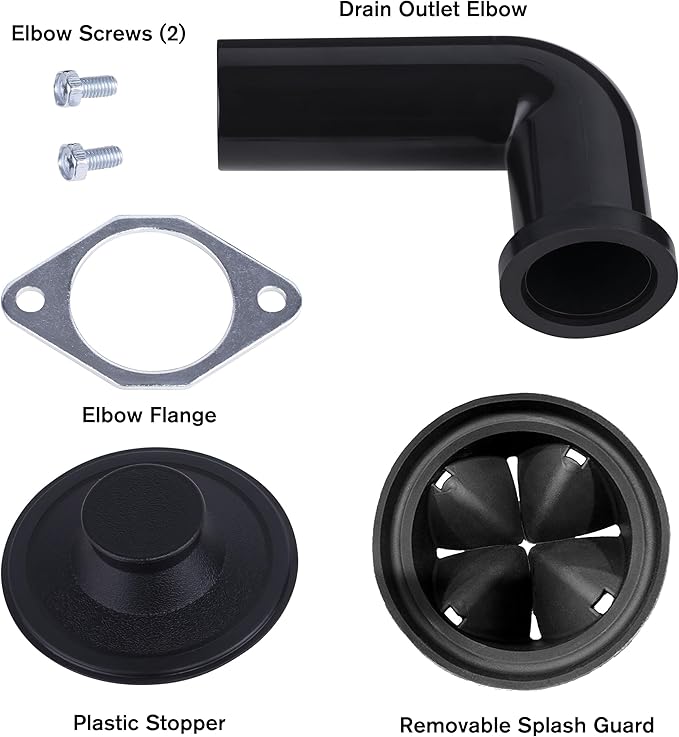 Waste Maid 10-US-WM-158-3B Garbage Disposal Anti-Jam Stainless Steel Food Waste Grinding System, 1/2 HP Standard, Black-Ruum Studio Home
