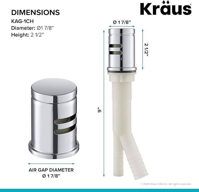 KRAUS Dishwasher Air Gap in Chrome, KAG-1CH-Ruum Studio Home