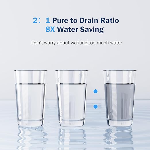 Frizzlife RO Reverse Osmosis Water Filtration System - 600 GPD Fast Flow Under Sink RO Water Filter, Tankless, Reduces TDS, 11 Stage, 2:1 Pure to Drain, Compact, BPA Free, PX600-Ruum Studio Home
