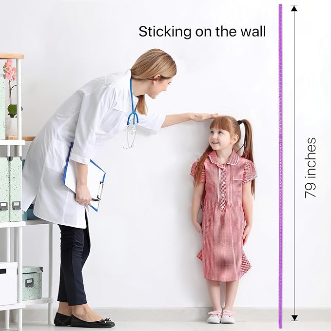 Growth Chart for Wall, Children Height Measurement,3D Removable Growth Height Chart,Splicing Height Ruler for Kids Baby Nursery 79 inch (Purple)-Ruum Studio Home