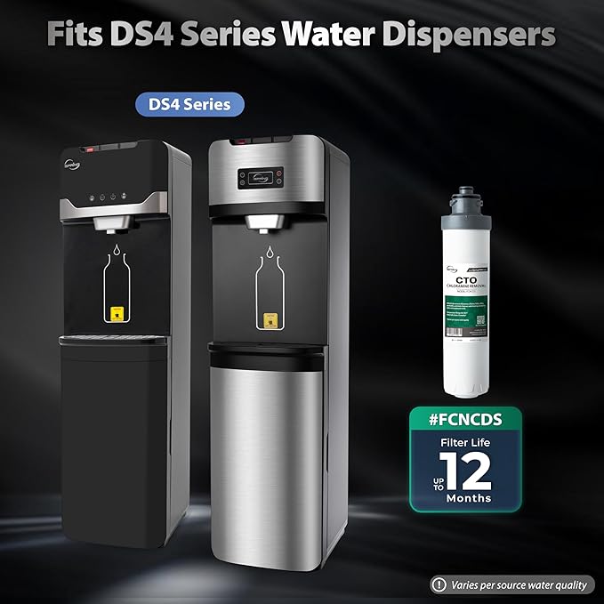 iSpring FCNCDS SGS-Tested Chloramine Removal CTO Carbon Block Replacement Water Filter Cartridge for DS4 Series-Ruum Studio Home