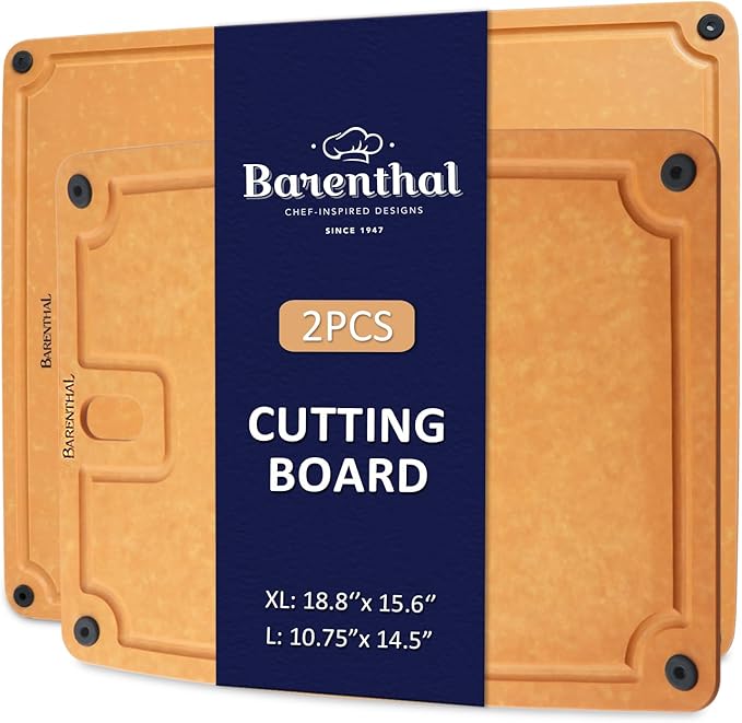Large cutting boards for kitchen dishwasher - 2PC cutting board set double-sided with Non-Slip Feet and Juice Groove Composite chopping board for kitchen knife Friendly XL(18.8")+L(14.5")-Ruum Studio Home