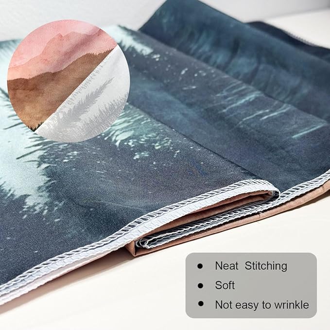 keowhsf Sunset Mountain Forest Tapestry - Large Nature Landscape Wall Hanging, Aesthetic Pine Tree Scenery Wall Art for Bedroom & Living Room Decor-Ruum Studio Home