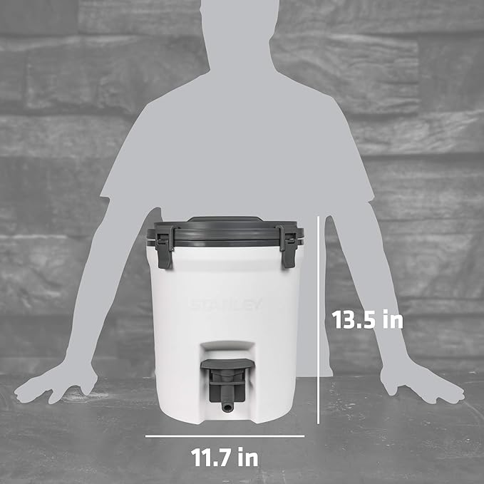 STANLEY Adventure 2 Gallon Fast Flow Water Jug, Ice Water Dispenser, Insulated Beverage Cooler with Easy Pour Spigot and Latched Foam Lid