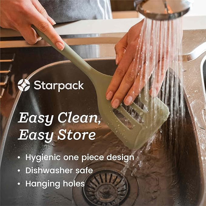 Starpack 'Like a Boss' XL Premium Silicone Cooking Utensils Set (6 Pcs) - Heat Resistant Kitchen Utensils 600°F - Non-Stick Silicone Utensil Set - Large Kitchen Utensils Set for Cooking & Serving-Ruum Studio Home