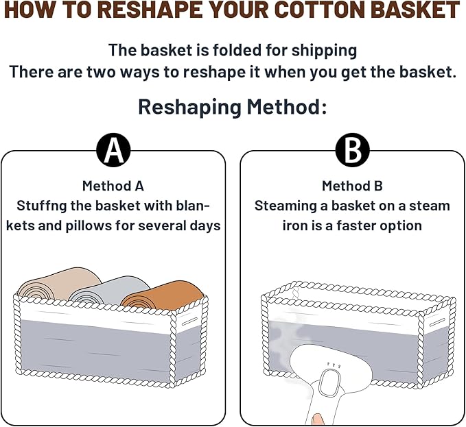 Large Shallow Organizing Baskets 15x11x5.1 Inches - Rope Woven Storage Bins for Bathroom, Shelves, Cube Closet, Mixed Brown 2 Packs-Ruum Studio Home