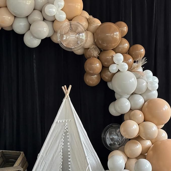 130pcs Tan Balloons Different Sizes 18" 12" 10" 5" Light Brown Latex Balloon Garland Arch Kit for Birthday Baby Shower Graduation Wedding Gender Reveal Anniversary Party Decorations-Ruum Studio Home