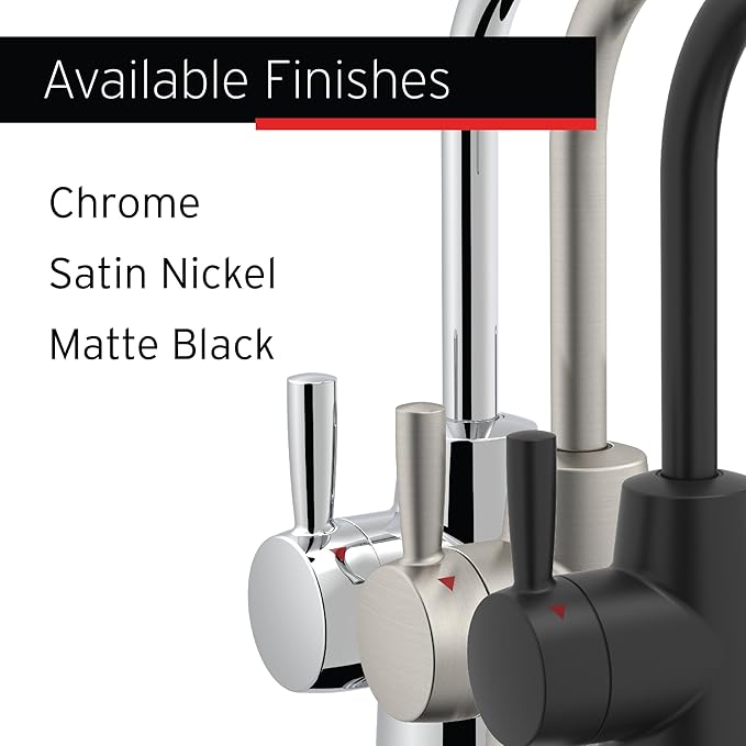 InSinkErator Stainless Steel Tank, HC250MBLK-SS HOT250 System, 2-Handle Drinking Faucet in Matte Black with 2/3-Gallon, Filter-Compatible Instant Hot/Cold Water Dispenser-Ruum Studio Home