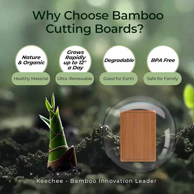 Extra Large Bamboo Cutting Board for Kitchen - 18 Inch Wood XL Cutting Boards with Juice Groove and Handles, Wooden Chopping Board for Meat, Cheese, Fruit & Vegetables (Pre Oiled, Brown)-Ruum Studio Home