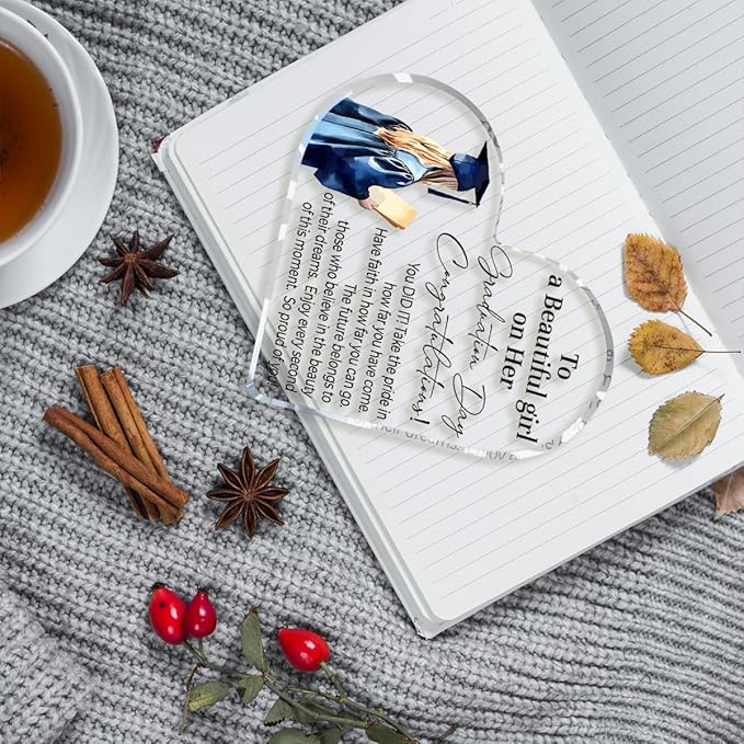 Graduation Gift 2025 Graduation Gifts Cool Graduation Gifts Gifts College Graduation Gifts Graduation Gifts For Her High School Graduation Gifts Personalized Graduation Gifts Acrylic Heart for Her-Ruum Studio Home
