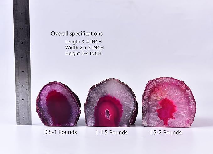 AMOYSTONE Dual-Purpose Agate Stone, 1-1.5lb Plant Terrarium & Candle Holder Base, for Boho Home Office Accent-Ruum Studio Home